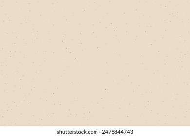 Light cream grain paper texture. Vintage ecru pattern with dots, speckles, specks, flecks, particles. Textured wallpaper. Natural white grunge surface background. Vector backdrop 