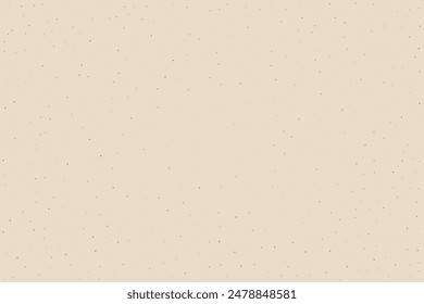 Light cream grain paper texture. Vintage ecru pattern with dots, speckles, specks, flecks, particles. Textured wallpaper. Natural white grunge surface background. Vector backdrop 