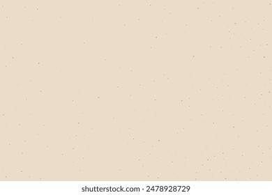 Light cream grain paper texture. Vintage ecru pattern with dots, speckles, specks, flecks, particles. Textured wallpaper. Natural white grunge surface background. Vector backdrop 