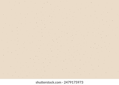 Light cream grain paper texture. Vintage ecru pattern with dots, speckles, specks, flecks, particles. Textured wallpaper. Natural white grunge surface background. Vector backdrop 