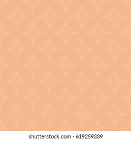Light cream orange abstract geometric pattern. Repeating geometric background. Seamless vector pattern