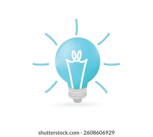 Light creative idea marketing strategy concept