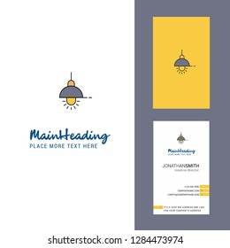 Light Creative Logo and business card. vertical Design Vector