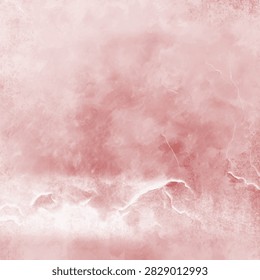 Light crimson and pink painted wall texture showcasing aged peeling paint with soft misty fluid washes
