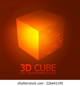 Light cube. Vector illustration 