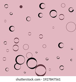 Light Curves Purple Donut Elegant Circles Art Illustration. Pink Bordo Retro Pastel Minimal Modern Art Pattern. Black Oval Calm Vector Design Pic. Bagel Round Classical Dark Modern Style Background.