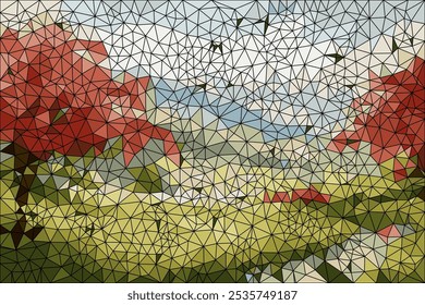 Ângulos claros e escuros formam uma impressionante paisagem de desenho