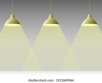 Light dark background with green chandelier
