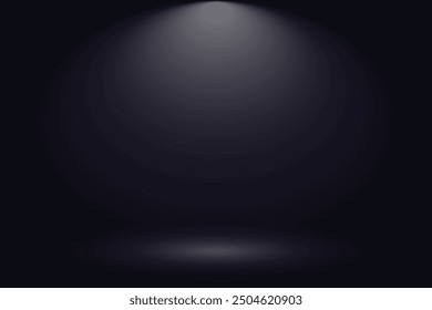 Light in dark background stage light set up. EPS 10 vector illustration.