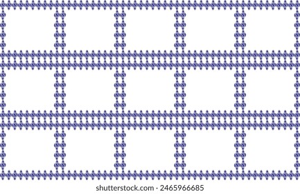 Light and dark blue diamond block with overlap grid on white background repeat seamless pattern replete image design for fabric printing or wallpaper or background cross
