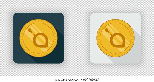 Light and dark crypto currency icon Siacoin on a transparent background