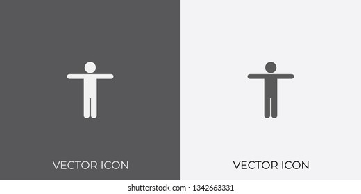 Light & Dark Gray Icon of Athlete For Mobile, Software & App.. Eps. 10.