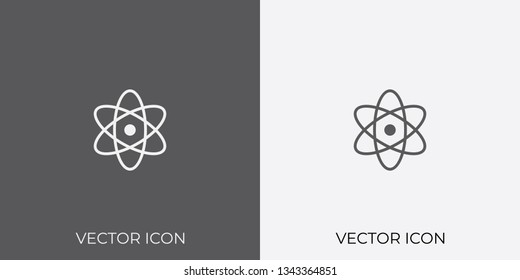 Light & Dark Gray Icon of Atom For Mobile, Software & App.. Eps. 10. - Vector