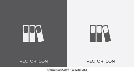 Light & Dark Gray Icon of Binders For Mobile, Software & App.. Eps. 10.