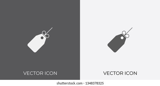 Light & Dark Gray Icon of Blank Tag Bookmark For Mobile, Software & App. Eps. 10. - Vector