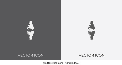 Light & Dark Gray Icon of Bone For Mobile, Software & App.. Eps. 10. - Vector