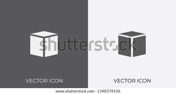 Light Dark Gray Icon Box Mobile Stock Vector Royalty Free