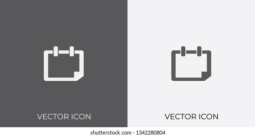 Light & Dark Gray Icon of Calendar For Mobile, Software & App.. Eps. 10.
