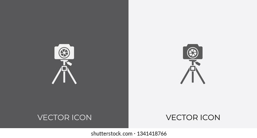 Light & Dark Gray Icon of Camera For Mobile, Software & App.. Eps. 10.