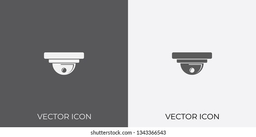 Light & Dark Gray Icon of CCTV Camera For Mobile, Software & App.. Eps. 10. - Vector