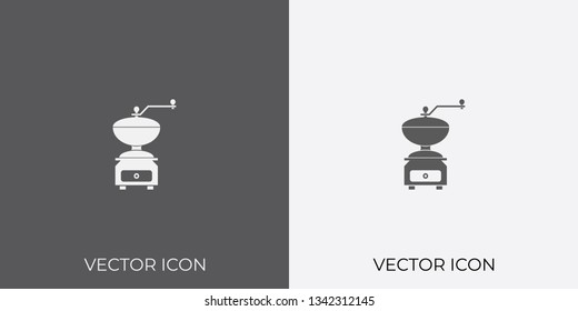 Light & Dark Gray Icon of Coffee Machine For Mobile, Software & App.. Eps. 10.