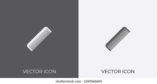 Light & Dark Gray Icon of Comb For Mobile, Software & App.. Eps. 10. - Vector