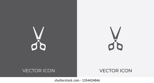 Light & Dark Gray Icon of cut  or  scissor  For Mobile, Software & App. Eps. 10. - Vector