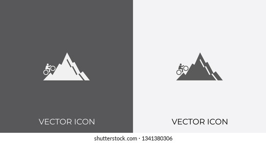 Light & Dark Gray Icon of Cyclist For Mobile, Software & App.. Eps. 10.