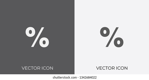 Light & Dark Gray Icon of Discount or percentage For Mobile, Software & App.. Eps. 10.