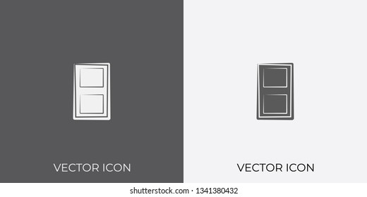 Light & Dark Gray Icon of Door For Mobile, Software & App.. Eps. 10.