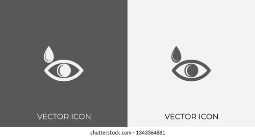 Light & Dark Gray Icon of Eye For Mobile, Software & App.. Eps. 10. - Vector