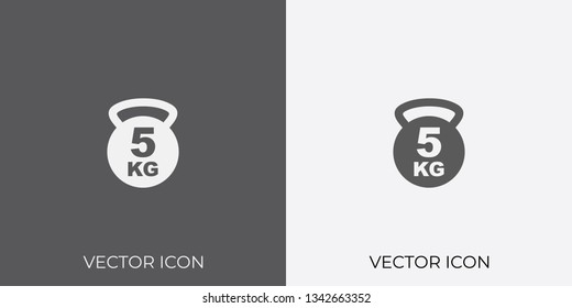 Light & Dark Gray Icon of Gym Weight For Mobile, Software & App.. Eps. 10.