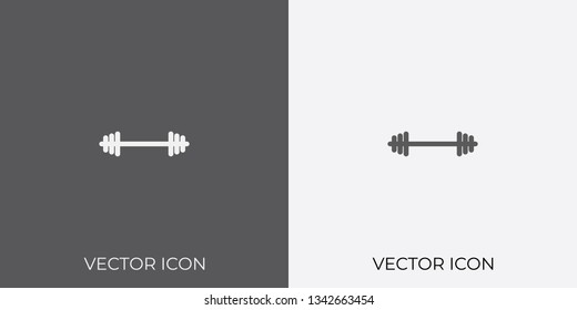 Light & Dark Gray Icon of Gym Weight For Mobile, Software & App.. Eps. 10.