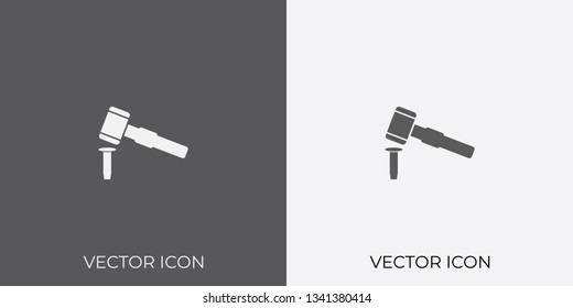 Light & Dark Gray Icon of Hammer & Chisel For Mobile, Software & App.. Eps. 10.