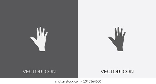 Light & Dark Gray Icon of Hand For Mobile, Software & App.. Eps. 10. - Vector