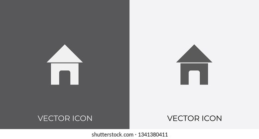 Light & Dark Gray Icon of Home For Mobile, Software & App.. Eps. 10.