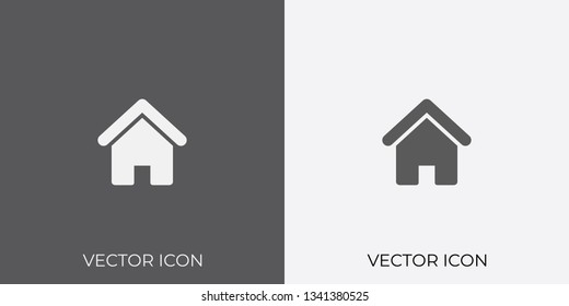 Light & Dark Gray Icon of Home For Mobile, Software & App.. Eps. 10.