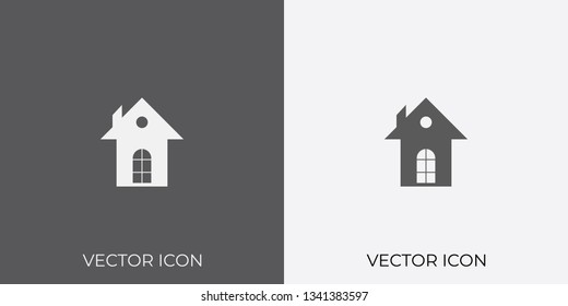 Light & Dark Gray Icon of Home For Mobile, Software & App.. Eps. 10.