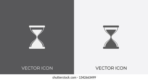 Light & Dark Gray Icon of Hour Glass For Mobile, Software & App.. Eps. 10.