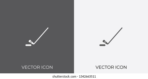 Light & Dark Gray Icon of Ice Hockey For Mobile, Software & App.. Eps. 10.