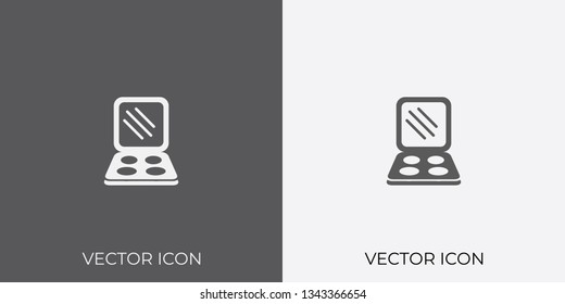 Light & Dark Gray Icon of Make Up Kit For Mobile, Software & App.. Eps. 10. - Vector