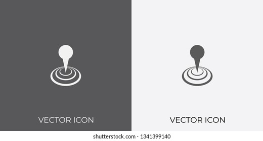 Light & Dark Gray Icon of Map Pointer For Mobile, Software & App.. Eps. 10.