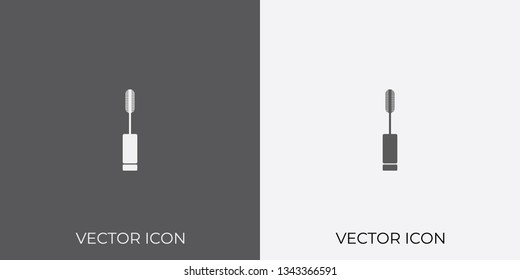 Light & Dark Gray Icon of Mascara For Mobile, Software & App.. Eps. 10. - Vector