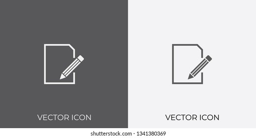 Light & Dark Gray Icon of Notepad For Mobile, Software & App.. Eps. 10.