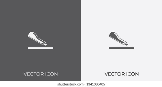Light & Dark Gray Icon of Paper Cutter For Mobile, Software & App.. Eps. 10.