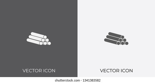Light & Dark Gray Icon of Pipe For Mobile, Software & App.. Eps. 10.