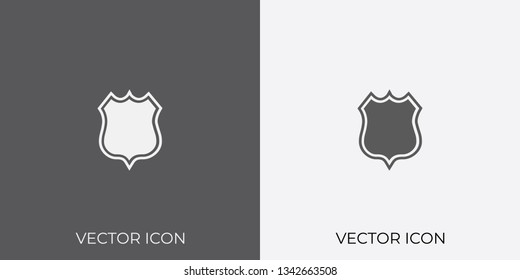 Light & Dark Gray Icon of Protection Shield For Mobile, Software & App.. Eps. 10.