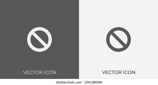 Light & Dark Gray Icon of Restricted For Mobile, Software & App.. Eps. 10.