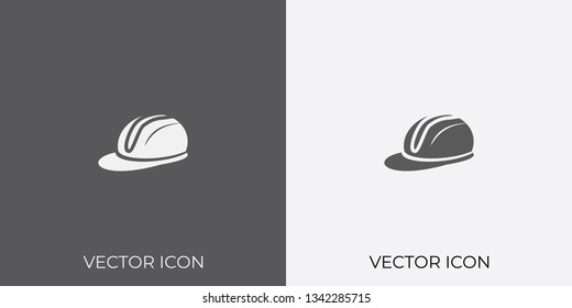 Light & Dark Gray Icon of Safety Helmet For Mobile, Software & App.. Eps. 10.