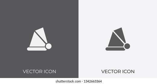 Light & Dark Gray Icon of Santa Cap For Mobile, Software & App.. Eps. 10.